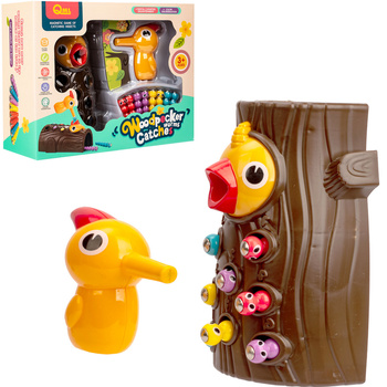 Złap Robaczka GRA Nakarm ptaszka Magnetyczna Dzięcioł