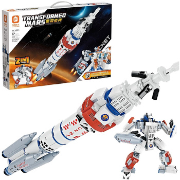 KLOCKI KOSMOS RAKIETA KOSMICZNA KSIĘŻYC STATEK KOSMICZNY TRANSFORMED MARS