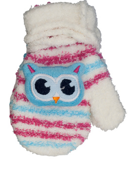 Rękawiczki ZE SZNURKIEM FROTTE MASKOTKA 10cm