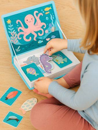 Magnetyczna układanka Zwierzęta Morskie dla dzieci Magnetic Book Puzzle