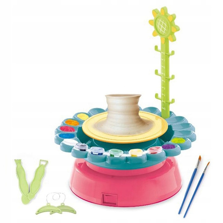 Koło garncarskie zestaw z gliną farbami kreatywny