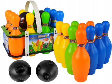 Kręgle Kręgielnia gra zręcznościowa zestaw do gry w kręgle 12 el. kule kosz