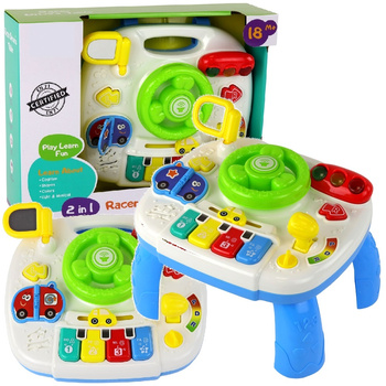 STOLIK STOLICZEK PANEL EDUKACYJNY INTERAKTYWNY KIEROWNICA PIANINKO DZIECI