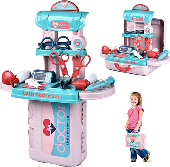 MAŁY LEKARZ Doktor Zestaw lekarski 2w1 walizka