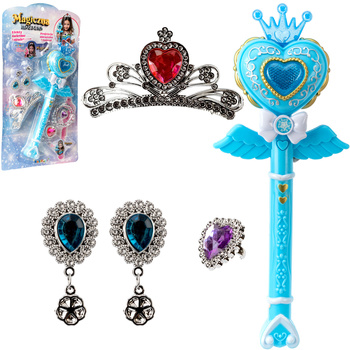 ZESTAW LODOWEJ KSIĘŻNICZKI KORONA RÓŻDŻKA ŚWIECĄCA