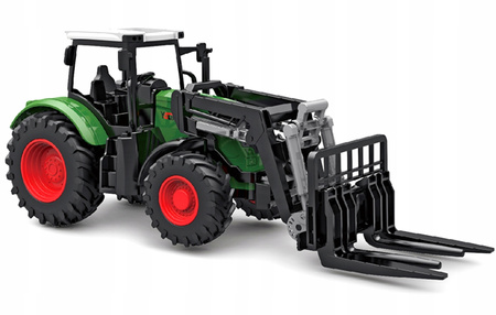 Traktor Ciągnik Ruchome ramię Gumowe koła ładowacz czołowy Widły Widlak