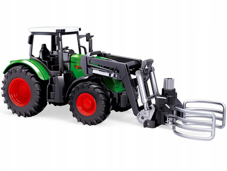 Traktor Ciągnik Ruchome ramię Gumowe koła ładowacz chwytak do bel