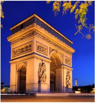 MALOWANIE PO NUMERACH RAMA W ZESTAWIE 50x40 Obraz do malowania dla dzieci Paryż Łuk Triumfalny