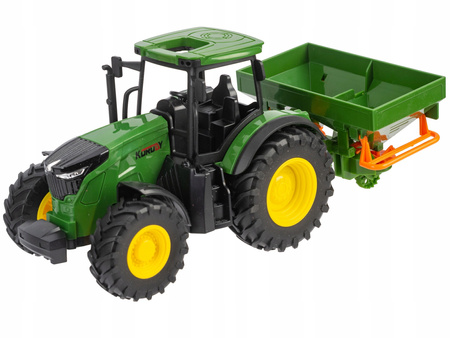 Duży Traktor Ciągnik z podnoszonym siewnikiem Koła Gumowe