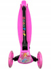 Hulajnoga Trójkołowa Balansowa Dla Dzieci świecące Koła LED Składana Różowa