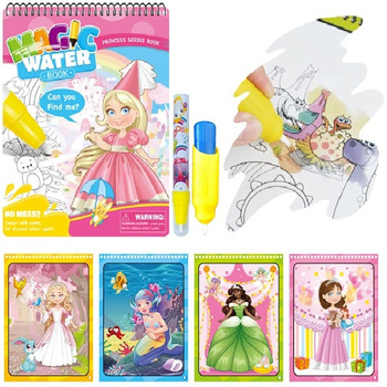 KOLOROWANKA WODNA KSIĄŻECZKA Z WODNYM PISAKIEM