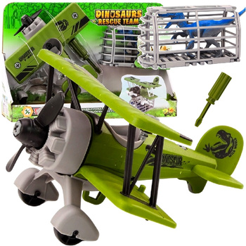Samolot do skręcania Duża Awionetka Dwupłatowiec Skręcany Dinozaur Wkrętak