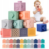 KLOCKI Sensoryczne EDUKACYJNY zestaw klocków SENSORYCZNA ZABAWKA Miękkie 12