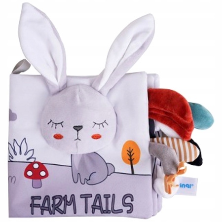 Książeczka sensoryczna dotykowa materiałowa miękka szeleści Farma Zwierzęta