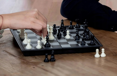 Szachy Magnetyczne Klasyczne Warcaby Na Magnes 25X25 Gra Składane Szachowni