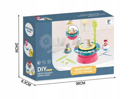 Koło garncarskie zestaw z gliną farbami kreatywny