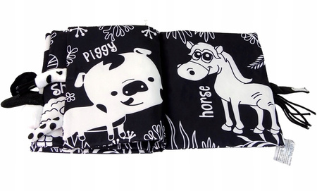 Książeczka sensoryczna dotykowa kontrastowa miękka