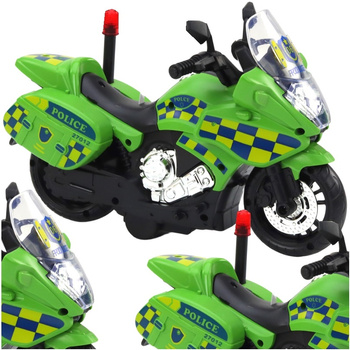 Motocykl Policyjny Motor Ścigacz Policja POLICE Napęd Koguty Syreny Dźwięk