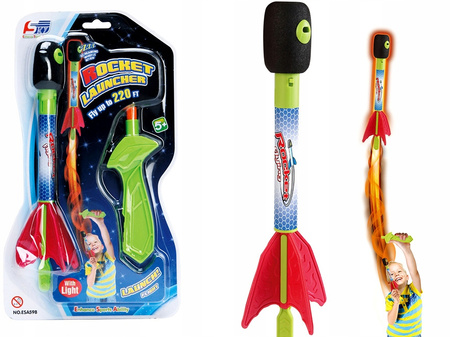 Rakieta Proca LED z wyrzutnią Rocket Launcher Wyrzutnia rakiet piankowych L