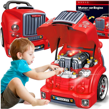 ZESTAW MECHANIKA DLA DZIECI Silnik DO ROZKRĘCANIA SAMOCHÓD AUTO WARSZTAT Efekty