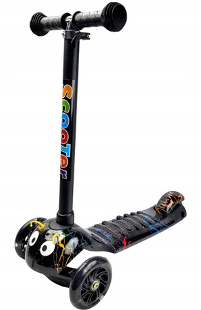 Hulajnoga Trójkołowa Balansowa Dla Dzieci z Czółenkami Koła LED Składana 50