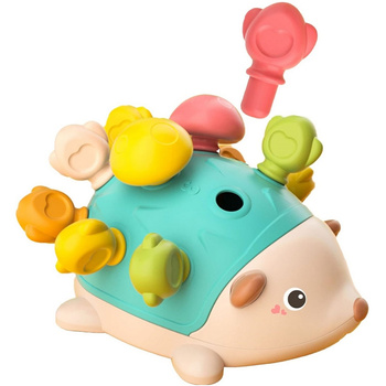 Jeżyk sorter Montessori nauka Jeż układanka edukacyjna kolce klocki