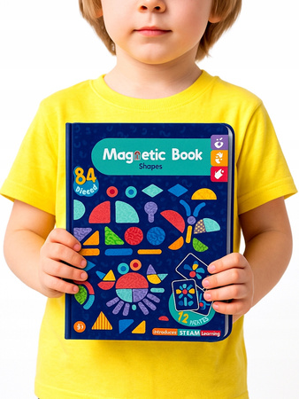 Magnetyczna układanka Magnetyczne Kształty dla dzieci Magnetic Book Puzzle