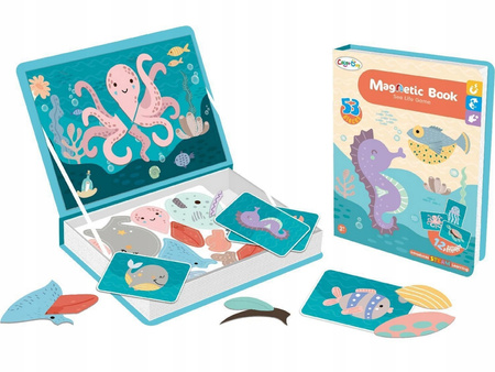 Magnetyczna układanka Zwierzęta Morskie dla dzieci Magnetic Book Puzzle