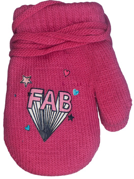 Rękawiczki ZE SZNURKIEM PODWÓJNE OCIEPLANE 12cm