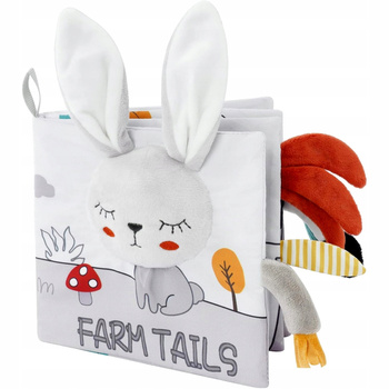 Książeczka sensoryczna dotykowa materiałowa miękka szeleści Farma Zwierzęta