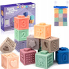 KLOCKI Sensoryczne EDUKACYJNY zestaw klocków SENSORYCZNA ZABAWKA Miękkie 12