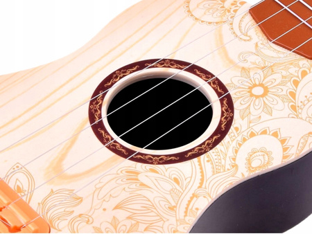 GITARA DREWNIANA AKUSTYCZNA DZIECIĘCA INSTRUMENT DLA DZIECI METALOWE STRUNY