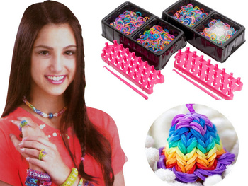 GUMKI DO ROBIENIA BRANSOLETEK LOOM BANDS + KLIPSY