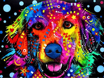 HAFT DIAMENTOWY Diamond Painting Mozaika Diamentowa Zestaw Piesek Pies