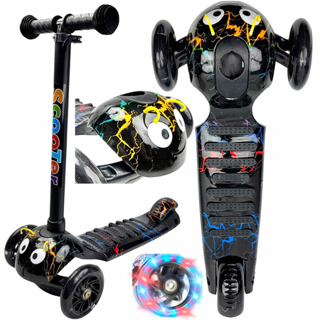 Hulajnoga Trójkołowa Balansowa Dla Dzieci z Czółenkami Koła LED Składana 50