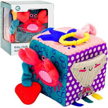 Kostka sensoryczna Zawieszka do wózka dotykowa kolorowa miękka Szeleszcząca