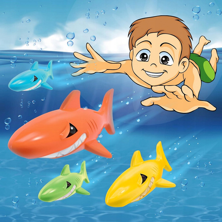 Rybki DO NAUKI NURKOWANIA BASENU Rekiny 4szt Rybki Rekinki do nurkowania