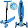 Hulajnoga Trójkołowa Balansowa Dla Dzieci świecące Koła LED Składana Niebie