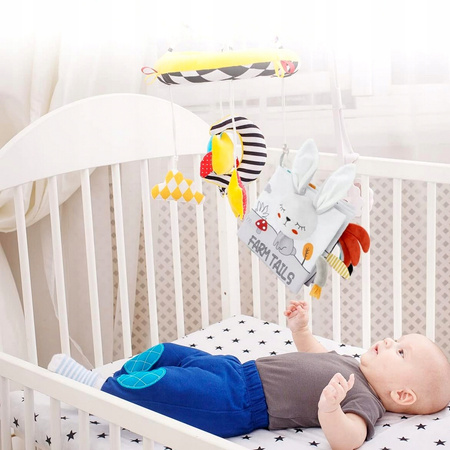 Książeczka sensoryczna dotykowa materiałowa miękka szeleści Farma Zwierzęta