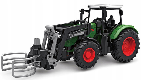 Traktor Ciągnik Ruchome ramię Gumowe koła ładowacz chwytak do bel