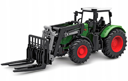 Traktor Ciągnik Ruchome ramię Gumowe koła ładowacz czołowy Widły Widlak