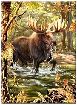 HAFT DIAMENTOWY Diamond Painting Mozaika Diamentowa Dla dzieci Zestaw Łoś w lesie