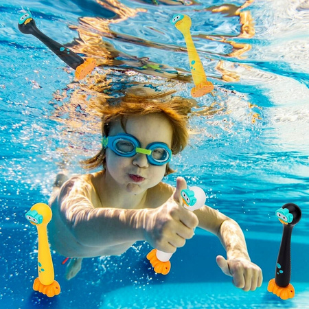 Kaczki DO NAUKI NURKOWANIA BASENU Zestaw 3szt Zabawki do nurkowania Duck