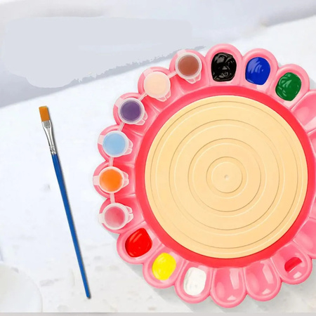 Koło garncarskie zestaw z gliną farbami kreatywny