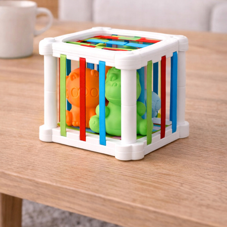 KOSTKA ELASTYCZNA SENSORYCZNA SORTER KWADRAT GUMKI MULTIKOSTKA EDUKACYJNA