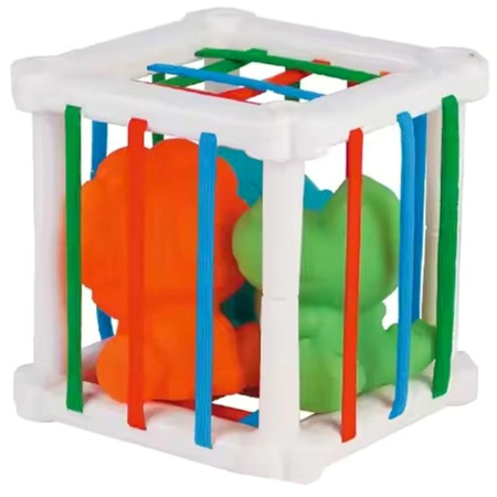 KOSTKA ELASTYCZNA SENSORYCZNA SORTER KWADRAT GUMKI MULTIKOSTKA EDUKACYJNA