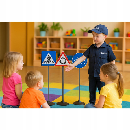Znaki drogowe zabawkowe Zestaw Duże znaki edukacyjne Duży znak drogowy x5