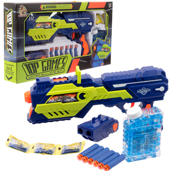 WYRZUTNIA KARABIN AUTOMAT NA KULKI WODNE 2w1 I STRZAŁKI PIANKOWE