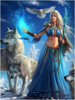 Obraz MALOWANIE PO NUMERACH Pampicio RAMA 50x40 Królowa Śniegu