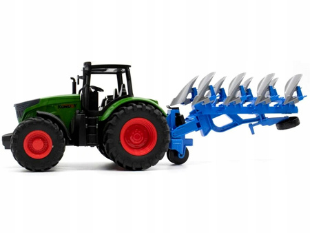 Duży Traktor Ciągnik Farmerski Ruchomy pług orny Koła Gumowe